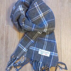 Mark & Graham Men's Windowpane Gray Italian Scarf mono removed